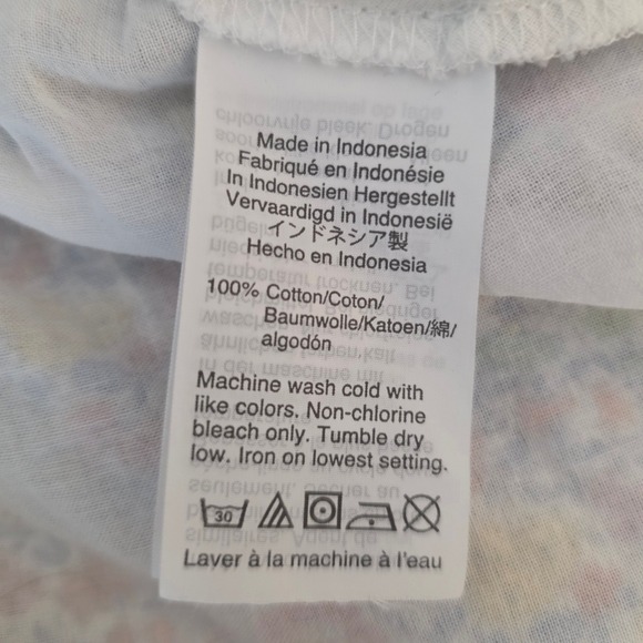 J.Crew Peplum Top Womens Small Multicolor Liberty Fabric Floral Smocked Ruffle - Picture 9 of 9